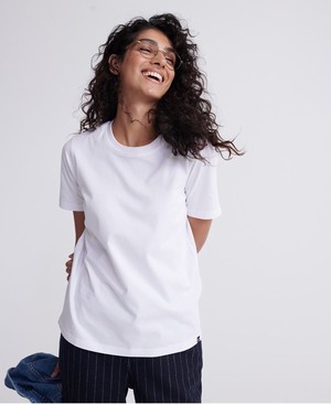 Superdry Organic Cotton Standard Label Női Pólók Fehér | SBCQJ3048